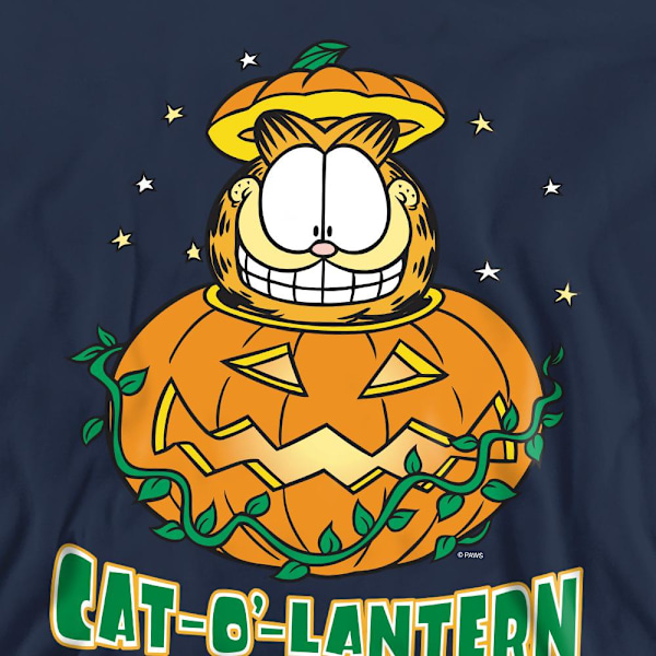 Garfield Unisex Vuxen Cat O Lantern Sweatshirt L Marinblå Navy L