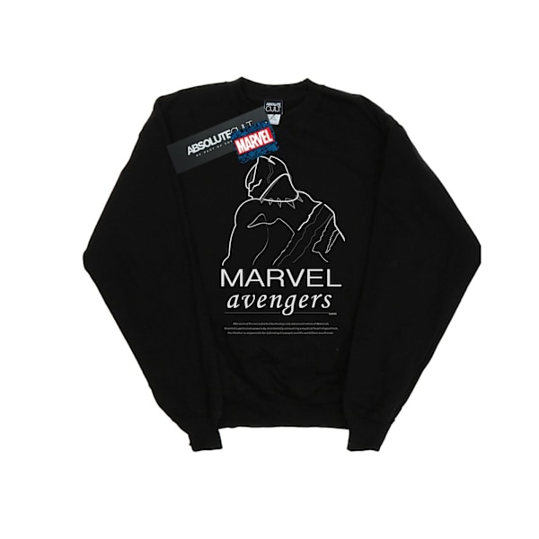 Marvel Girls Black Panther Single Line Sweatshirt 5-6 år Bla Black 5-6 Years