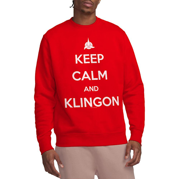 Star Trek Unisex Vuxen Lugn Klingon Tröja S Röd Red S