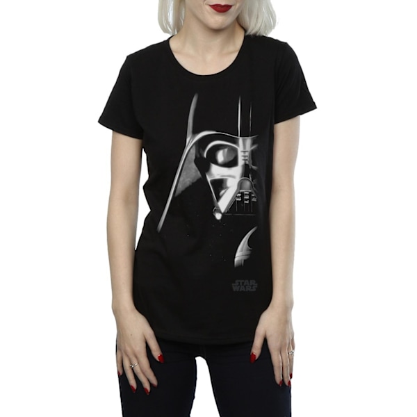 Star Wars Dam Darth Vader Ansikte Bomull T-shirt XS Svart Black XS