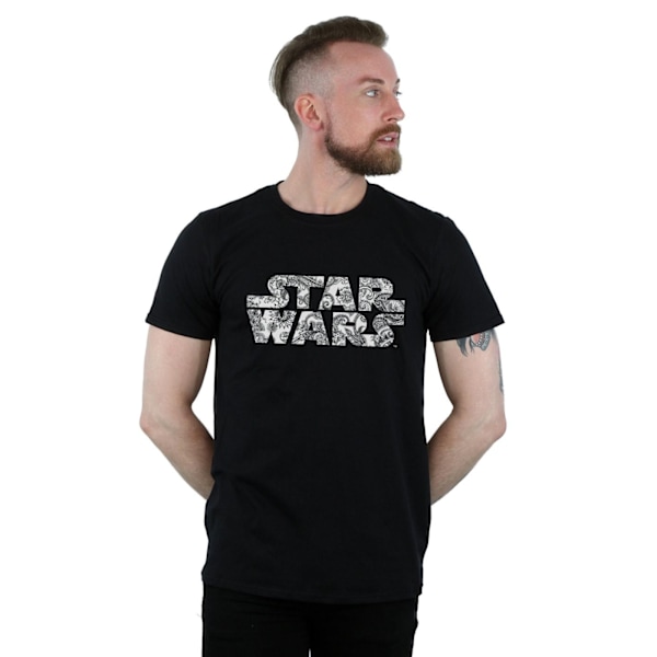 Star Wars Ornamental Logo T-shirt XL Svart Black XL