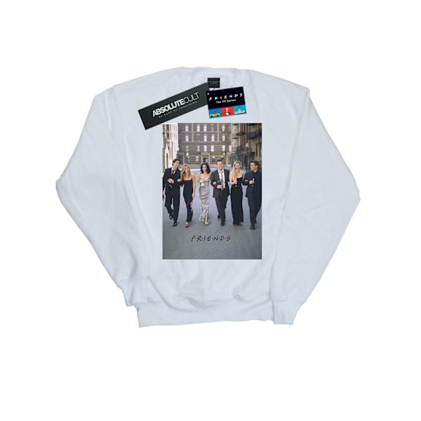 Friends Mens Champagne And Flowers Sweatshirt 3XL Vit White 3XL