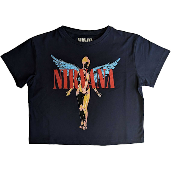 Nirvana Womens/Ladies Angelic Cotton Crop Top L Marinblå Navy Blue L