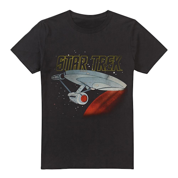 Star Trek Herr Enterprise Retro T-Shirt 5XL Svart Black 5XL