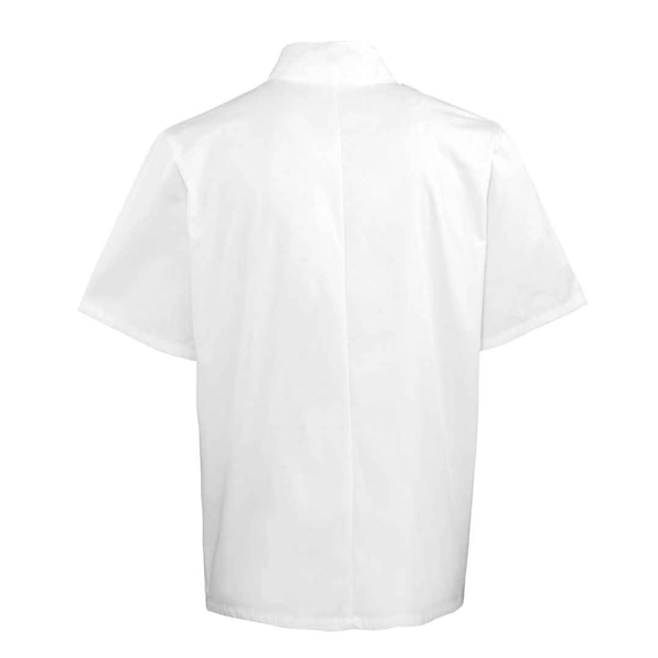 Premier Unisex Vuxen Stud Front Kortärmad Kockjack XS Vit White XS
