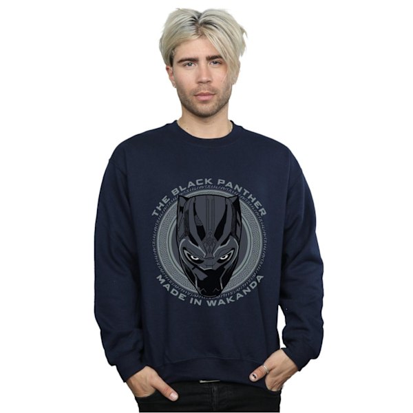 Marvel Herr Svart Panther Made in Wakanda Sweatshirt M Marinblå Navy Blue M