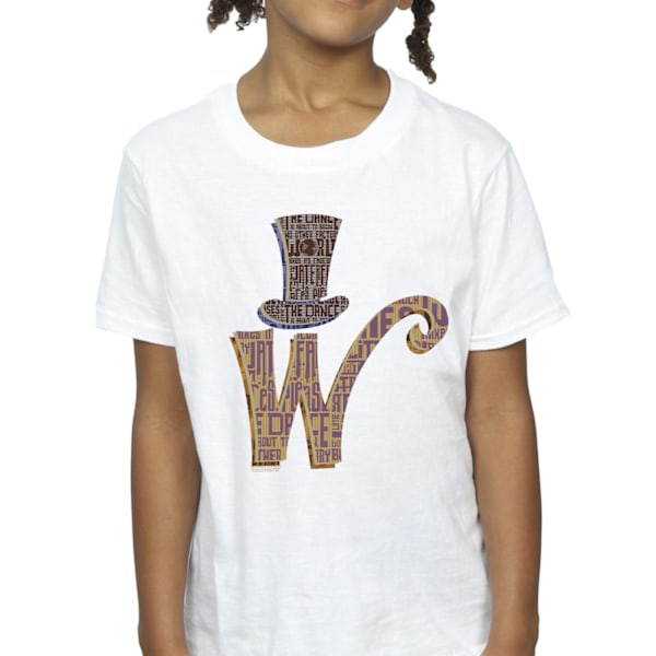 Willy Wonka Girls W Logo Hat Bomull T-shirt 12-13 År Vit White 12-13 Years