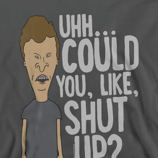 Beavis & Butthead Unisex Vuxen Could You Like Shut Up? Sweatshirt Charcoal M