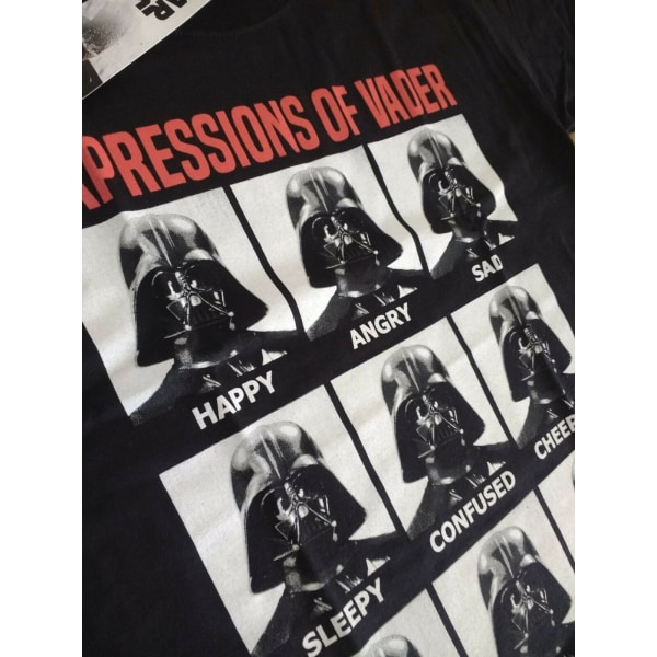 Star Wars Unisex Vuxen Expressions Of Vader T-shirt S Svart Black S