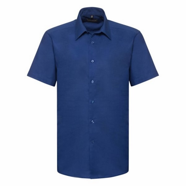 Russell Collection Herr Oxford Easy-Care Skräddarsydd Skjorta 17in Br Bright Royal Blue 17in