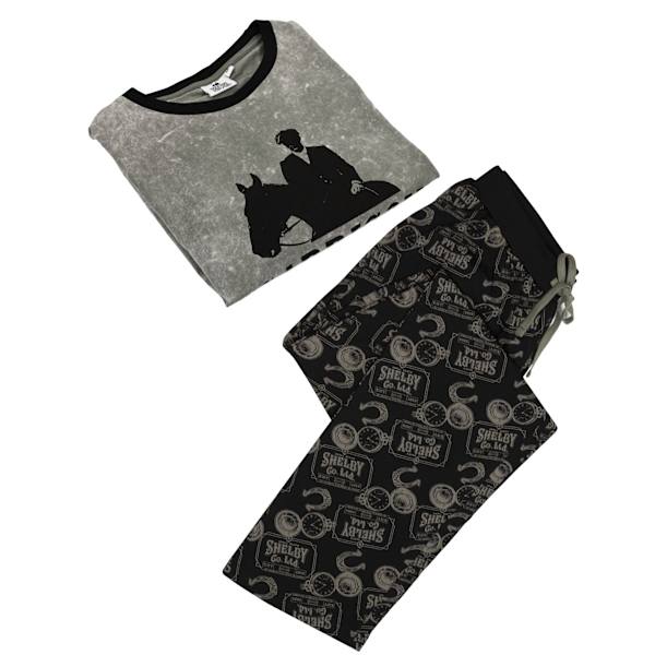 Peaky Blinders Herr Familj Tommy Shelby Pyjamas Set XXL Grå/Svart Grey/Black XXL