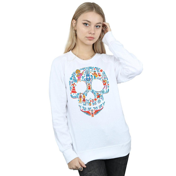 Coco Dam/Kvinna Skalle Bomulls Sweatshirt M Vit White M