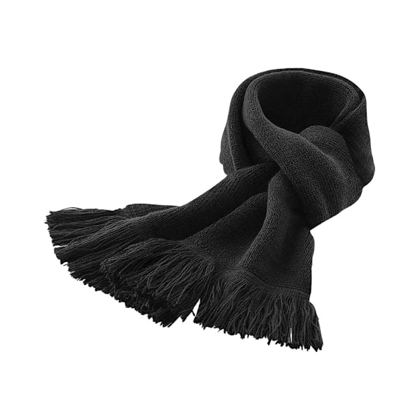 Beechfield Unisex Klassisk Stickad Halsduk En Storlek Svart Black One Size