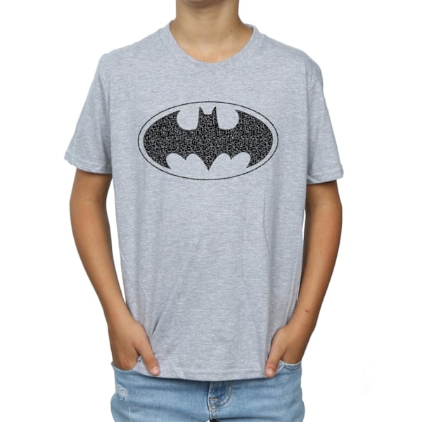 DC Comics Boys Batman One Colour Logo T-Shirt 9-11 år Sport Sports Grey 9-11 Years