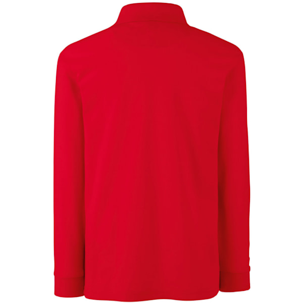 Fruit Of The Loom Barnkläder Långärmad 65/35 Pique Polo / Barn Polotröjor 3-4 Röd Red 3-4