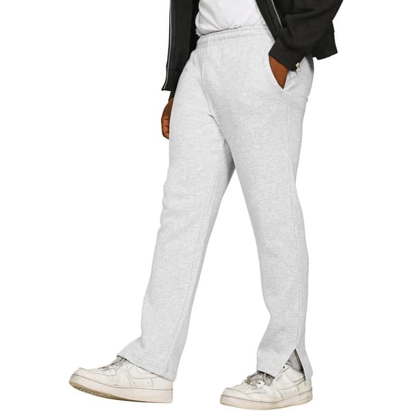 Casual Classics Unisex Vuxen Core Kammad Bomull Joggingbyxor med Delad Fåll Ash Grey M