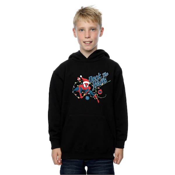 Marvel Universe Boys Spider-Man Deck The Walls Hoodie 12-13 År Black 12-13 Years