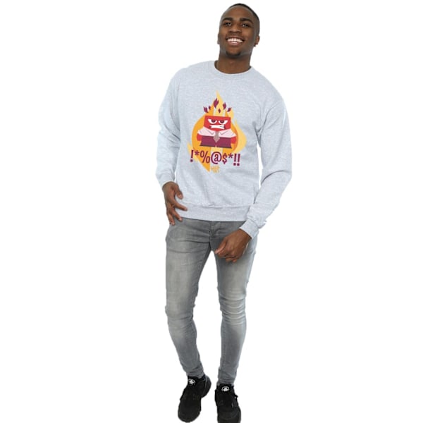 Disney Mens Inside Out Fired Up Sweatshirt 3XL Sports Grey Sports Grey 3XL