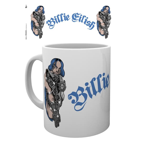 Billie Eilish Bling Mug En Storlek Vit/Blå White/Blue One Size