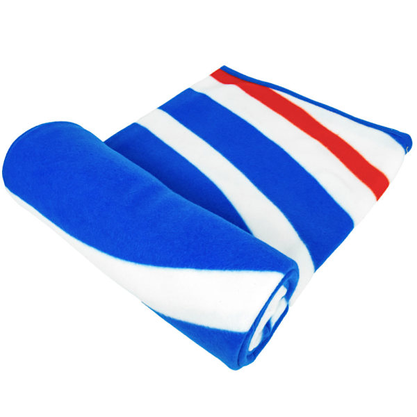 Rangers FC Pulse Fleecefilt 150cm x 125cm Blå/Röd/Vit Blue/Red/White 150cm x 125cm