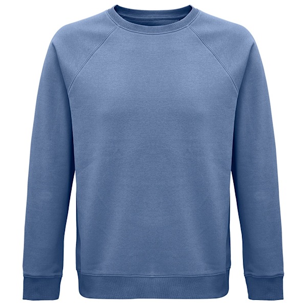 SOLS Unisex Adult Space Organic Raglan Sweatshirt M Blå Blue M