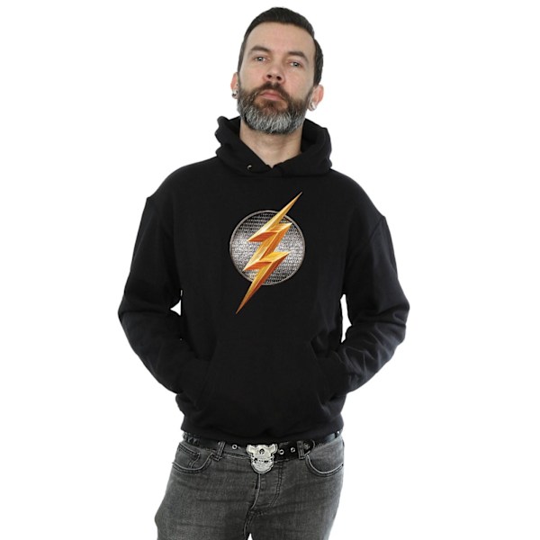 DC Comics Justice League Movie Flash Emblem Hoodie XXL Svart Black XXL