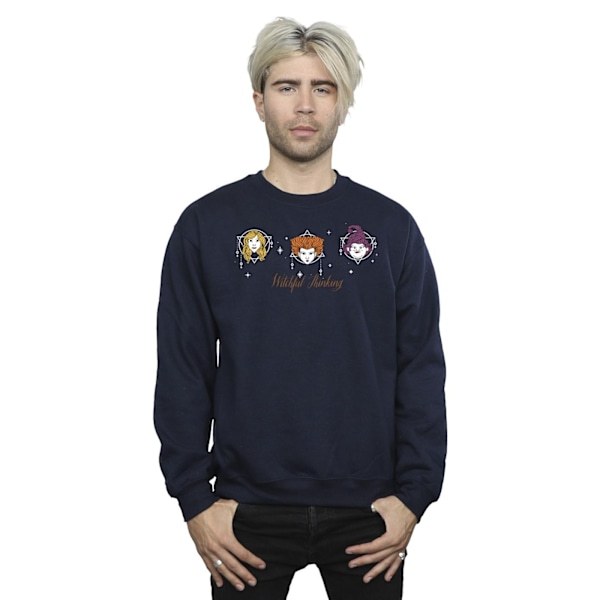 Disney Hocus Pocus Witchful Thinking Sweatshirt för män, marinblå, M Navy Blue M