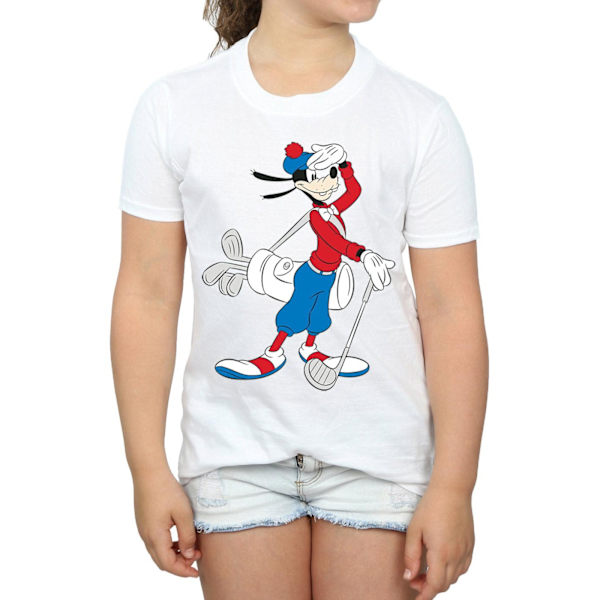 Disney Girls Goofy Golf Bomull T-shirt 12-13 År Vit White 12-13 Years