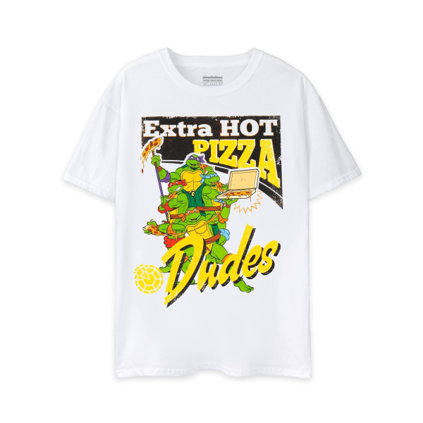 Teenage Mutant Ninja Turtles Mens Pizza Dudes T-Shirt XXL Vit White XXL