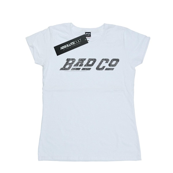 Bad Company Dam/Damer Rak Logotyp Bomull T-shirt L Vit White L