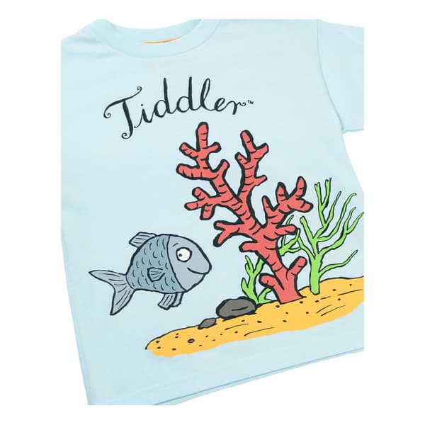 Tiddler Barn/Barn Karaktär Kortärmad T-shirt 2-3 år Blue 2-3 Years