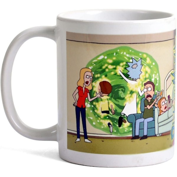 Rick And Morty Portal Mug En Storlek Vit/Grön White/Green One Size