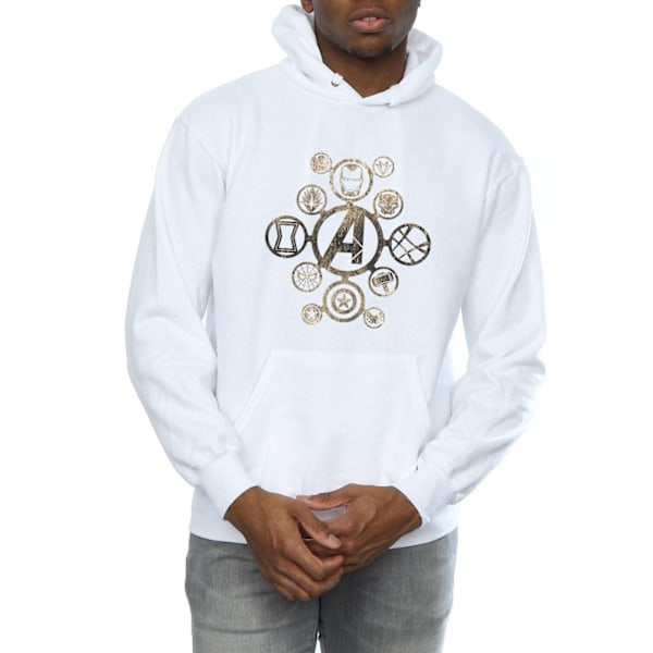 Marvel Herr Avengers Infinity War Icons Hoodie XXL Vit White XXL