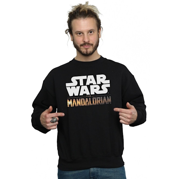 Star Wars Herr The Mandalorian Logo Sweatshirt 4XL Svart Black 4XL
