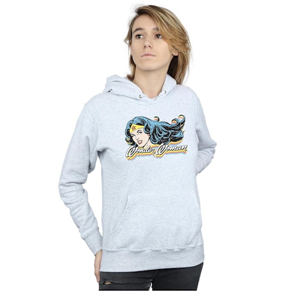 DC Comics Dam/Kvinnor Wonder Woman Smile Hoodie S Heather Grå Heather Grey S