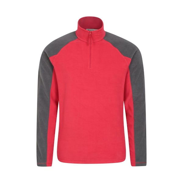 Mountain Warehouse Herr Ashbourne II Halv Zip Fleece Top XXL Mörk Röd Dark Red XXL