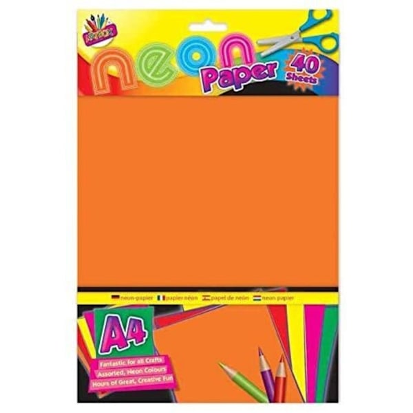 ArtBox Neon A4 Papper (40-pack) A4 Flerfärgad Multicoloured A4