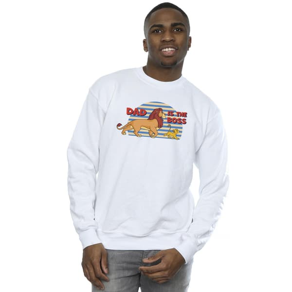Disney Herr The Lion King Pappa Boss Sweatshirt M Vit White M