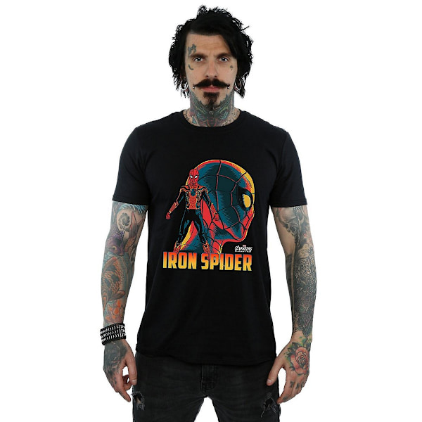 Avengers Infinity War Herr Spider-Man Bomull T-shirt S Svart Black S
