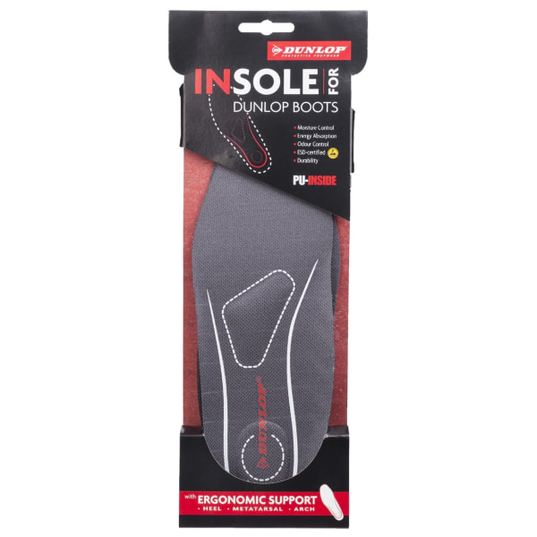 Dunlop Unisex Adults Supportive Odor Control Insoles 11.5 UK B Black 11.5 UK