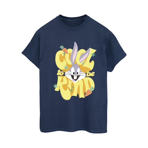 Looney Tunes Dam/Damer Bugs Cool To Be Kind Bomull Pojkvän Navy Blue S