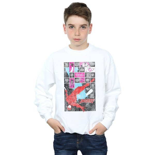 Marvel Boys Daredevil Comic Panels Sweatshirt 5-6 år Vit White 5-6 Years