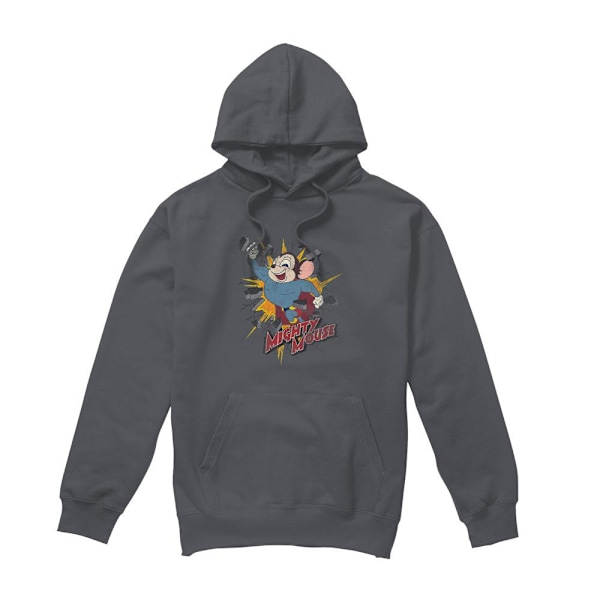 Mighty Mouse Herr Break Through Hoodie XL Kolgrå Charcoal XL