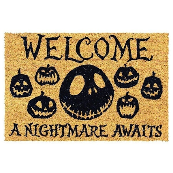 Nightmare Before Christmas En Mardröm Väntar Dörrmatta En Storlek Brown/Black One Size