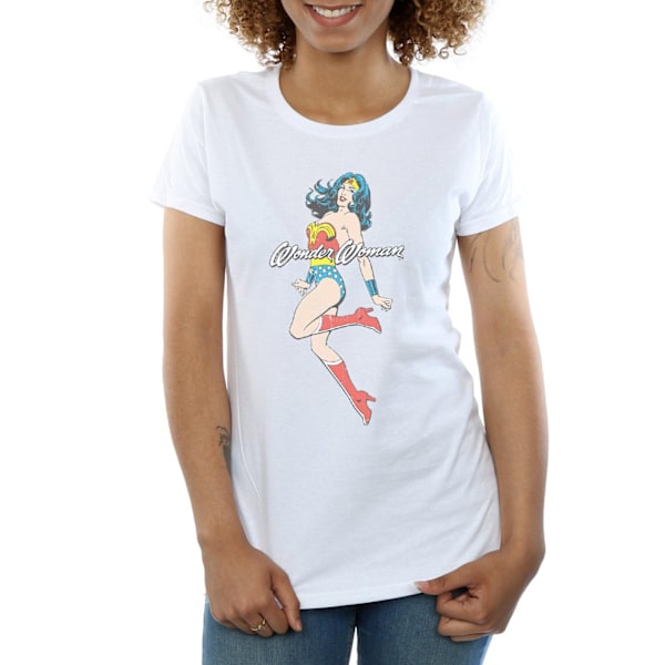 DC Comics Dam/Kvinnor Wonder Woman Jump Bomull T-shirt XXL Vit White XXL