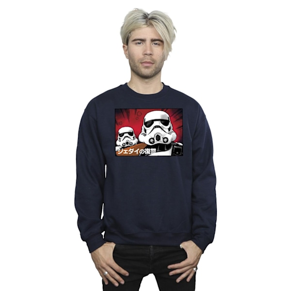 Star Wars Stormtrooper japansk sweatshirt för män S marinblå Navy Blue S