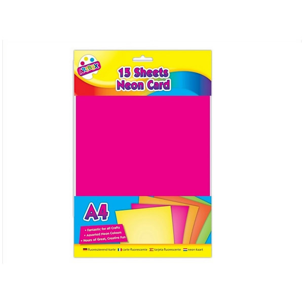 ArtBox Neon A4-kort (15-pack) En storlek Flerfärgad Multicoloured One Size