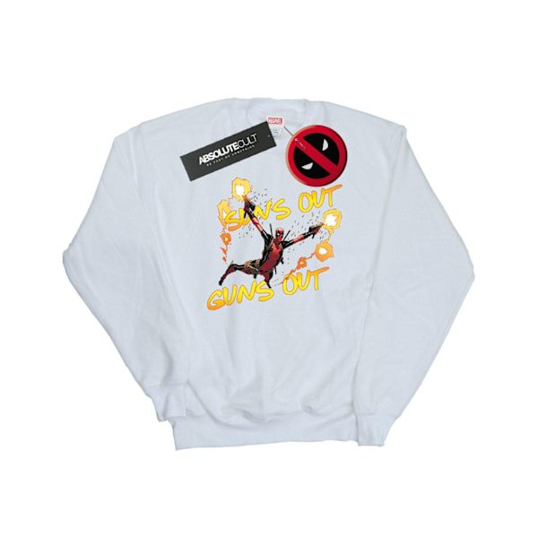 Marvel Herr Deadpool Sun´s Out Guns Out Sweatshirt M Vit White M