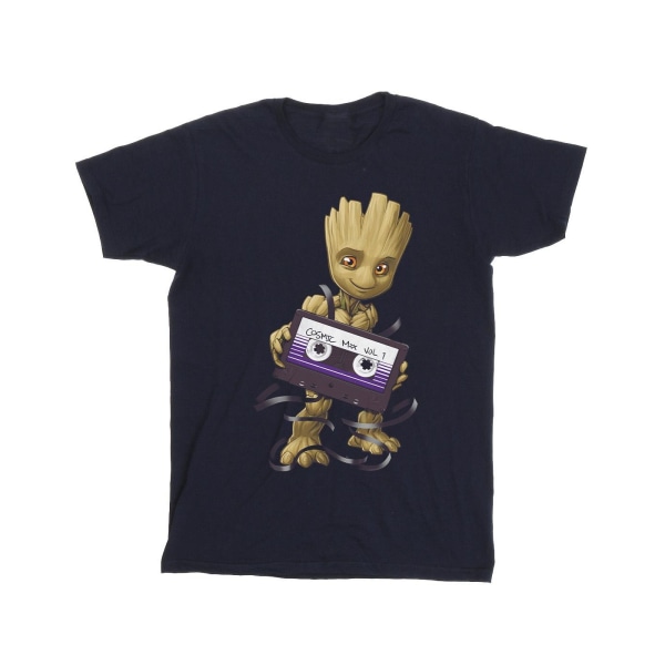 Marvel Boys Guardians Of The Galaxy Groot Cosmic Tape T-shirt 1 Navy Blue 12-13 Years