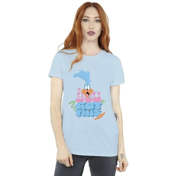 Looney Tunes Dam/Damer Roadrunner You Got This Bomull Boyfriend T-Shirt Baby Blue S